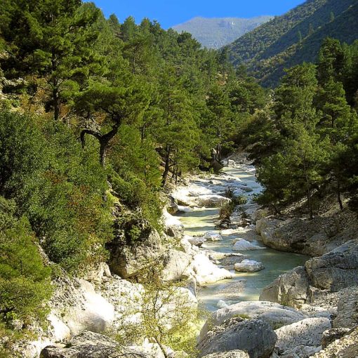 View of the river at Dereaǧzı, Turkey